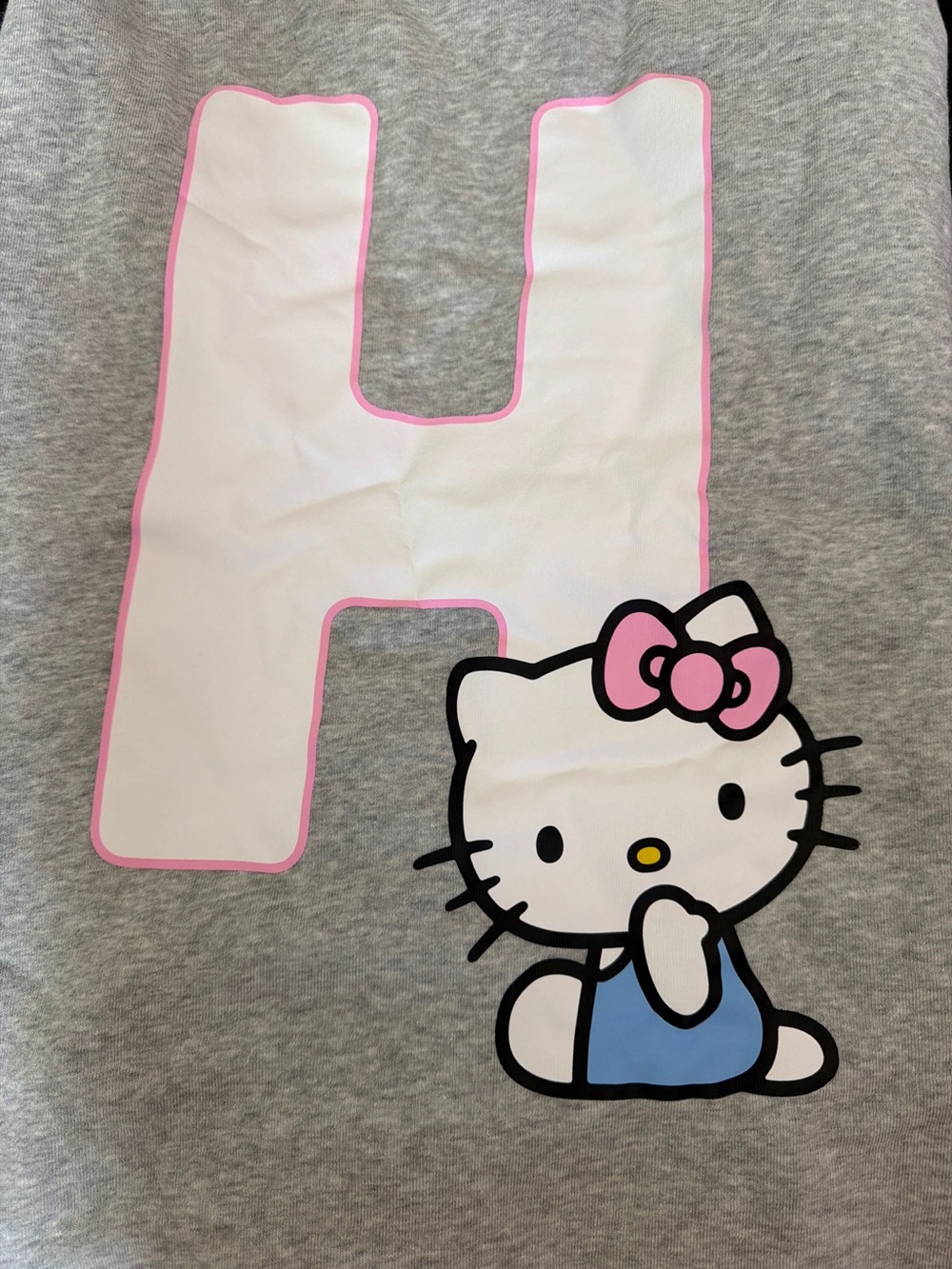 Sanrio Hello Kitty Sweatshirt in Gray with Pink Trim